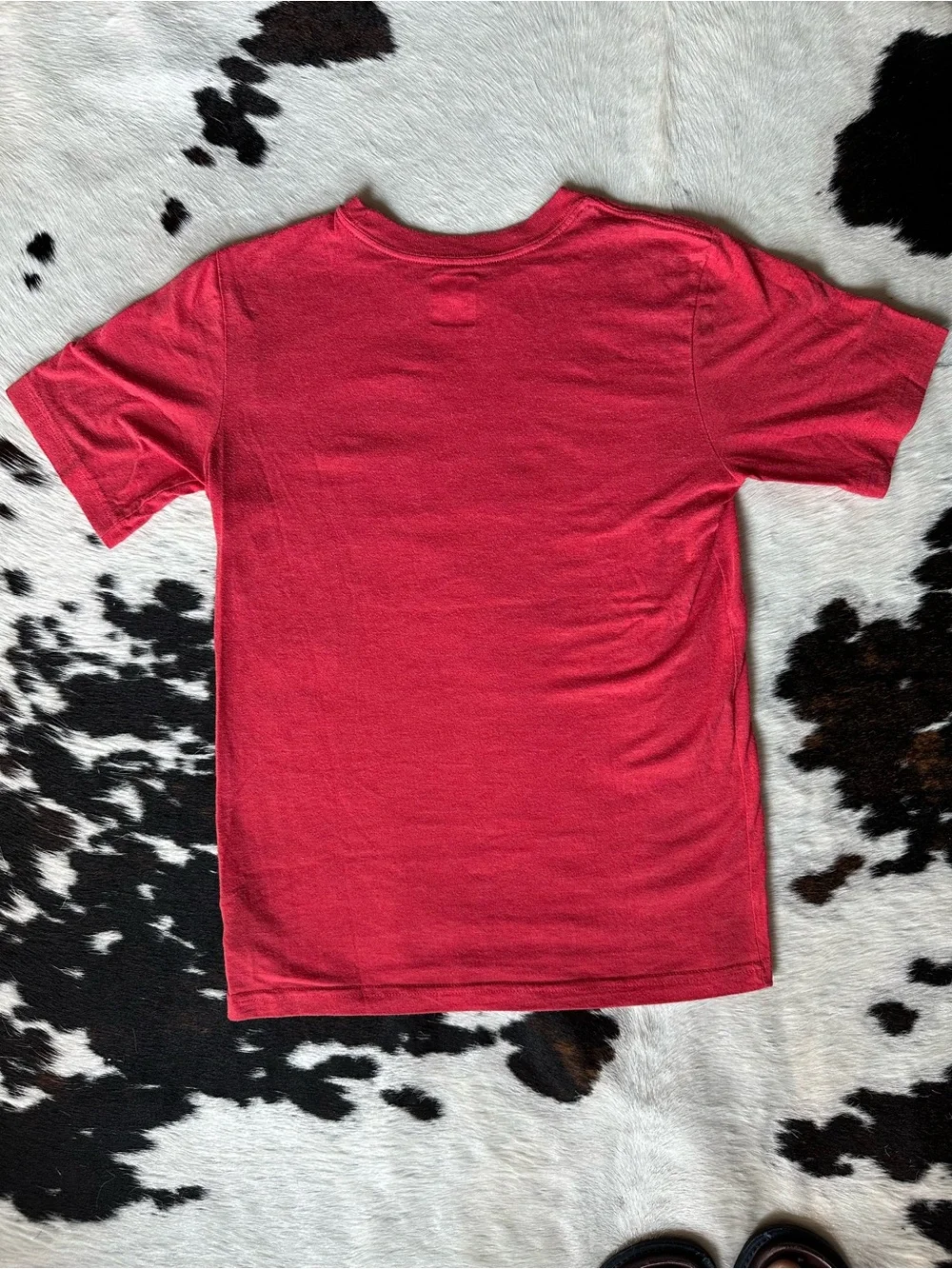 The North Face Kids Short-Sleeve Logo Tee in Red with White Print